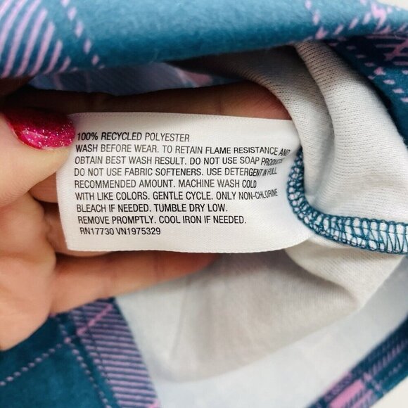 Art Class Youth Girls Size Medium 8 Plaid Soft Pajama Sleep Shorts in Green 878 - Picture 5 of 5